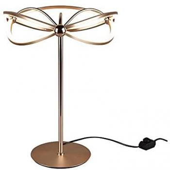 Lampada da Tavolo Moderna LED Charivari in Ottone Satinato Dimmerabile 50cm