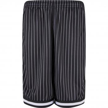 Urban Classics Gestreifte Mesh Shorts Schwarz-Weiß 4XL
