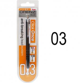 Lápiz de dibujo mecánico Pentel ORENZ XPP502, 0,2mm y 0,3mm, plumín metálico, núcleo antirotura