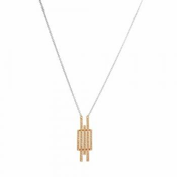 Collar Sif Jakobs Mujer C0153-CZ-RG-CZ, 25cm, color rosa dorado con circonitas