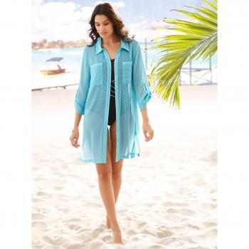Blusen Kimono FEEL GOOD – Damen, Größe 40/42, blau