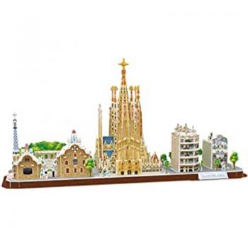 Puzzle 3D Barcelona City Line 186 piezas