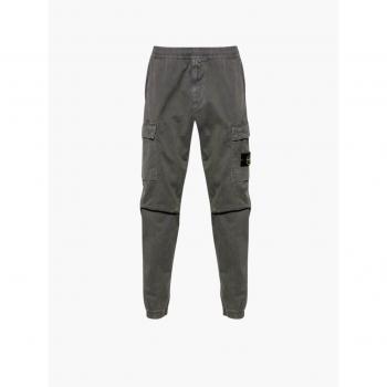Stone Island W31 Green Trousers with Drawstring and Pockets