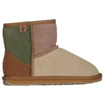 EMU Australia Mini-Wallaby Patchwork Winterschuhe Beige