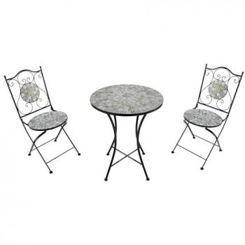 Mesa + 2 Sillas Terraza Axi Amélie Mosaico Beige