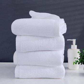Grande serviette de bain blanche, 2 pièces, douce et épaisse, 70x140cm