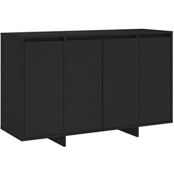 Aparador Nero 120x41x75 cm in Truciolato con Ante e Cassetti