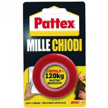 Nastro Biadesivo 'millechiodi' mm 19 x 1,5 mt Pattex