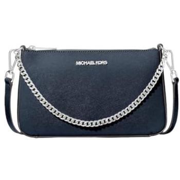 Michael Kors: Bandolera Jet Set – Piel Saffiano Azul