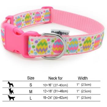 Easter Egg Bunny Polyester Dog Collar