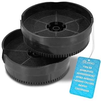 Filtres à charbon type 58 pour hotte de cuisine Whirlpool 484000008782