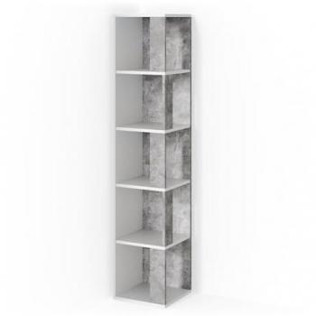 Vicco Eckregal Lio, Beton/Weiß, 33.3 x 162.2 cm