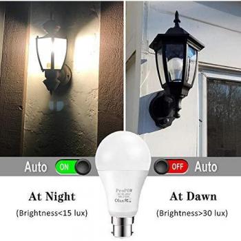 ProPOW 9W A19 Light Sensor Bulb
