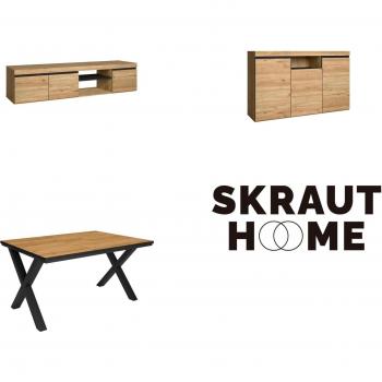 Aparador Buffet 140cm “Roble Noir” – Conjunto Salón Skraut