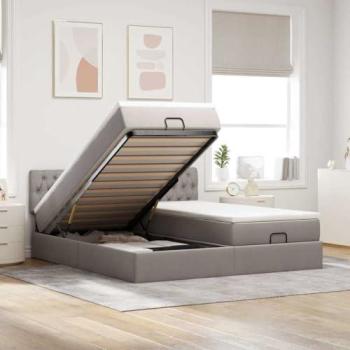 Letto a Testa Lunga 160x200 cm con Materasso in Schiuma e Sottile