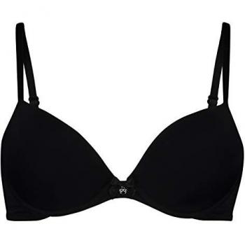 Soutien-gorge pigeonnant à armatures et bonnets rembourrés – Noir – Taille 90 A
