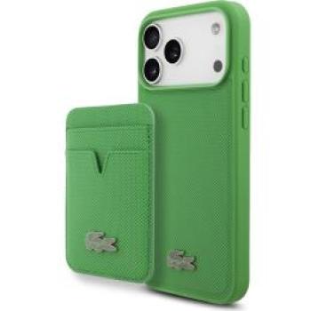 Lacoste Iconic Green MagSafe Case for iPhone 17 Pro Max with Card Slot
