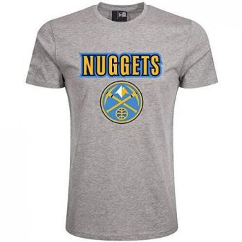 Tee-shirt New Era Denver Nuggets NBA Logo d'équipe Heather Grey pour hommes taille XL