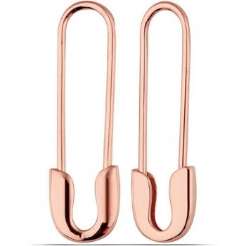 Sterling Silver Safety Pin Stud Earring