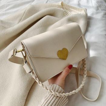 Zeitlose Damen-Handtasche mit Kreuzband – PU‑Leder, edle Weboptik