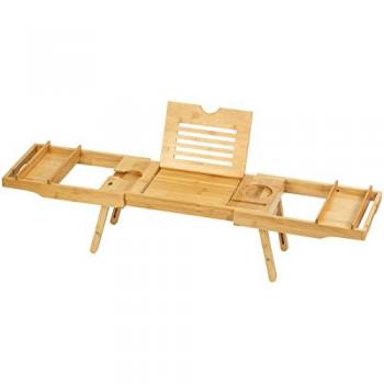 Support de baignoire en bambou extensible