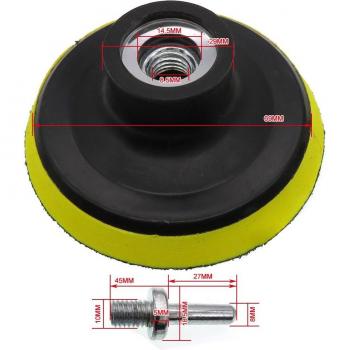 3 4 5 6 Hook and Loop Polishing Pad with M10/14 Thread