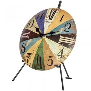 AMS 1164 Tischuhr bunt mit geräuschlosem Uhrwerk