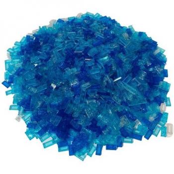 LEGO Transparent Fliesenmischung – Blauvarianten