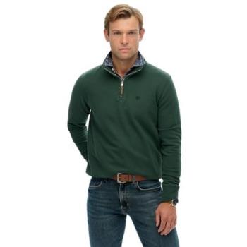 Half‑Zip Preppy Polo Neck Jumper – Superdry Green L