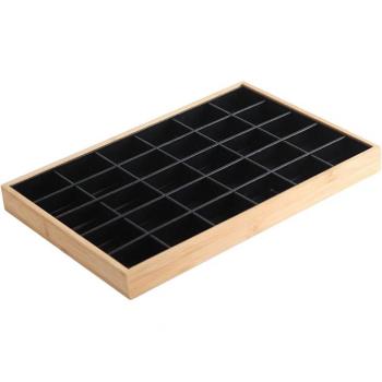 Bamboo Wood Earring Showcase Organizer