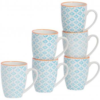 Hand-Printed Mug Set of 6