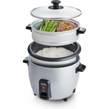 Edelstahl-Reiskocher mit Dampfgarer (RC18S) – 1,5 l – MOA