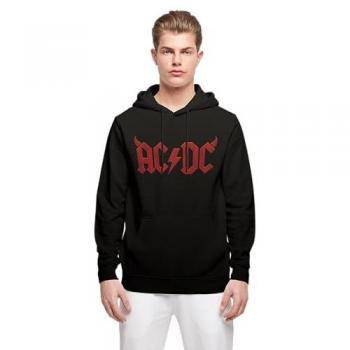 F4NT4STIC Kapuzenpullover Herren XXL ACDC Horns Logo, schwarz, 50% Baumwolle, 50% Polyester