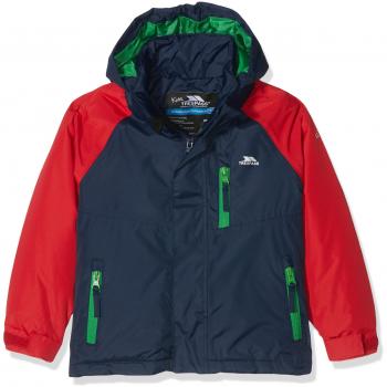 Trespass Lomont Kinder-Navy 9/10: Gepolsterte und wasserresistente Jacke mit ausziehbarer Kapuze für Jungen 2–12 Jahre – Blau