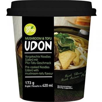 Allgroo Udon Nudeln vorgekocht mit Pilz-Tofu-Geschmack, 173 g