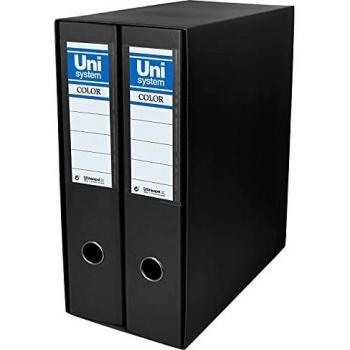 Archivador de Palanca Unipapel 2 Piezas Negro A4 31,8 x 29 x 7,5 cm
