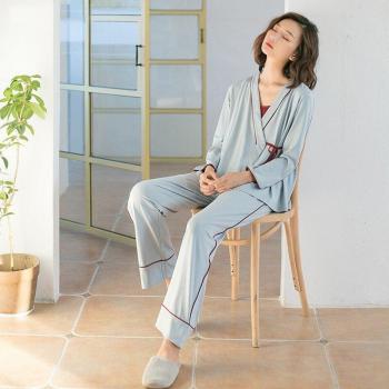 Sexy Korean Cotton Maternity Nightwear 3-Piece