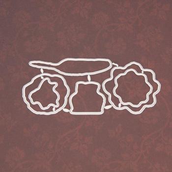 Stempel de silicona transparente con diseño floral para scrapbooking