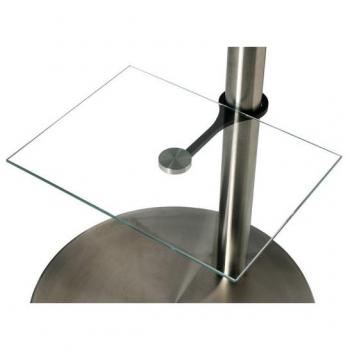 Transparente Glaswandplatte 40 x 25 cm – 50‑mm-Säulenbefestigung