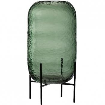 Éléphant de Glace en Verre avec Pied Sculptural 30 cm – Vert
