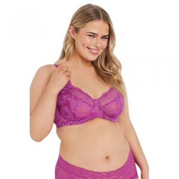 Yours Curve Soutien‑gorge Rose Swirlé Dentelle Non Padded Underwired