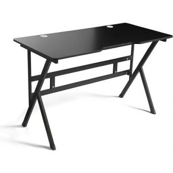 Mesa Gamer 120x60cm con Tablero de Fibra de Carbono, Incluye Posavasos y Soporte para Auriculares