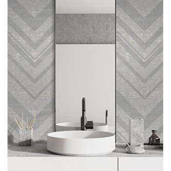 Textura Gris en Relieve 681656 – Papel Vinílico Geométrico para Salón y Cocina