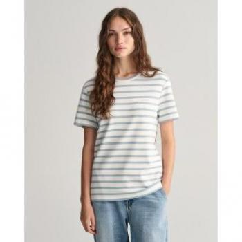 Maglietta Gant A Maniche Corte Striped Dove Blue S