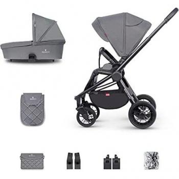 Venicci Turisso 2 in 1 Travel System 8 Piece Bundle – Rock Grey