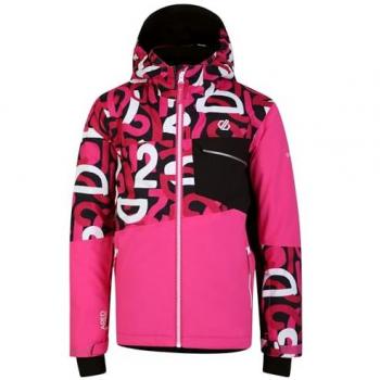 Dare 2B Childrens Unisex Traverse Jacket Kids Pink Graffiti/Black Size 3-4Y
