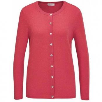 Goldner Fashion Kaschmir‑Kurzjacke – Rundhals, Gr. 21 – Koralle