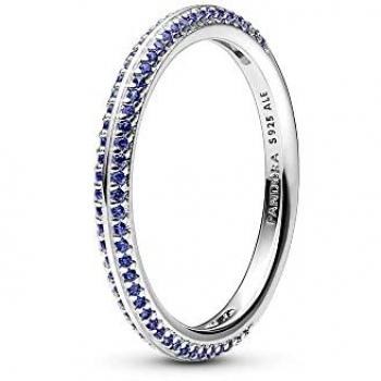 Bague pavée bleu profond « Océan Mystique »