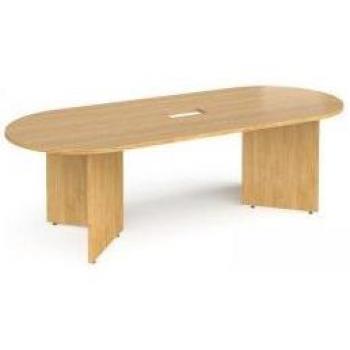 Dams MTO Arrow Head Leg Radial End Boardroom Table 2400mm x 1000mm with Central
