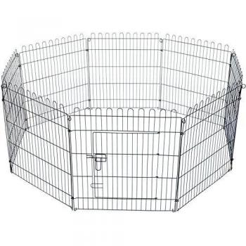 Recinto Portatile per Animali Domestici PawHut Nero 76x71 cm